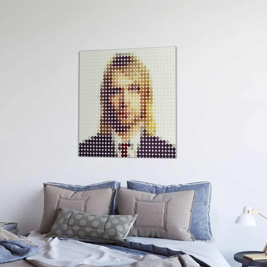 Kurt Cobain stippen portret