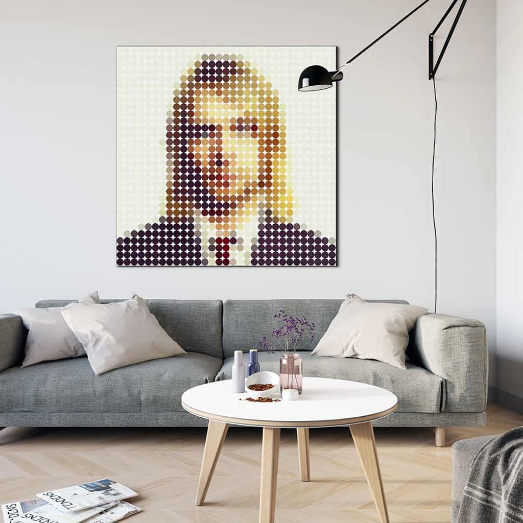 Kurt Cobain stippen portret