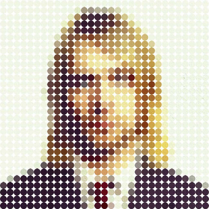 Kurt Cobain stippen portret
