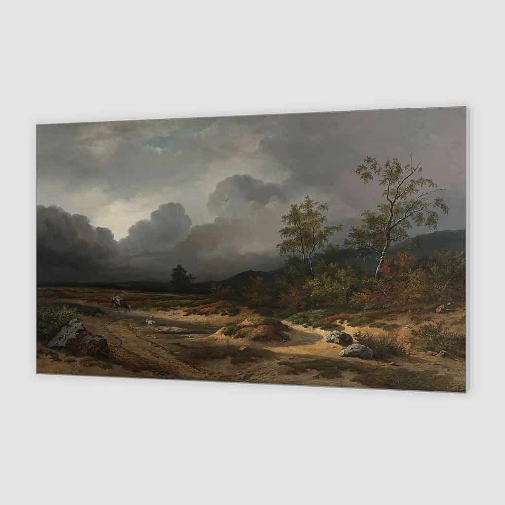 Landschap bij naderend onweer - Willem Roelofs