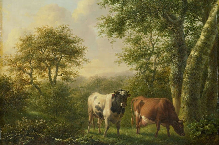 Landschap met vee - Adolf Karel Maximilian Engel