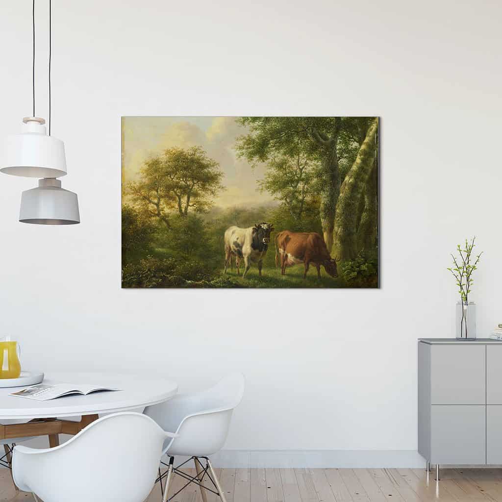 Landschap met vee - Adolf Karel Maximilian Engel