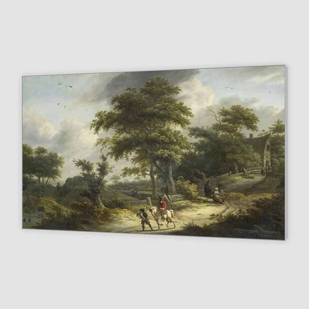 Landschap met valkenier - Roelof Jansz.van Vries