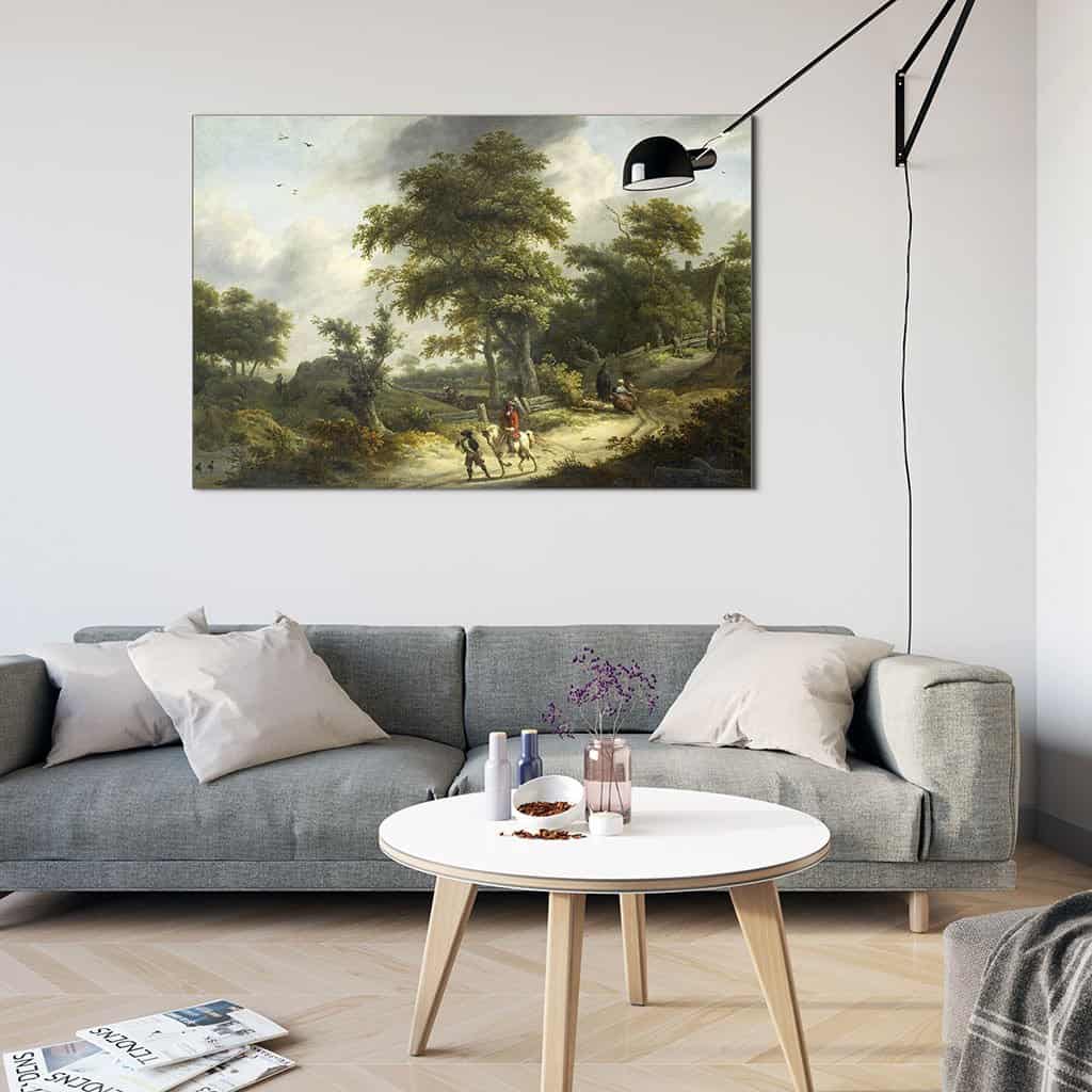 Landschap met valkenier - Roelof Jansz.van Vries