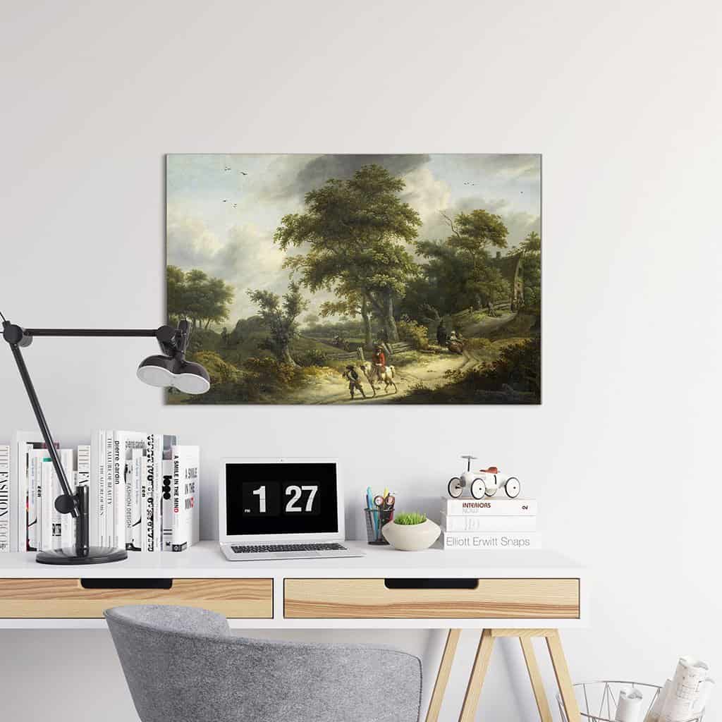 Landschap met valkenier - Roelof Jansz.van Vries