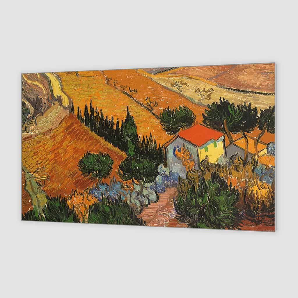 Landschap met huis en ploeger - Vincent van Gogh