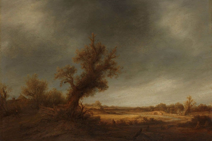 Landschap met oude eik - Adriaen van Ostade