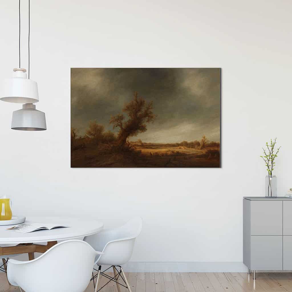 Landschap met oude eik - Adriaen van Ostade