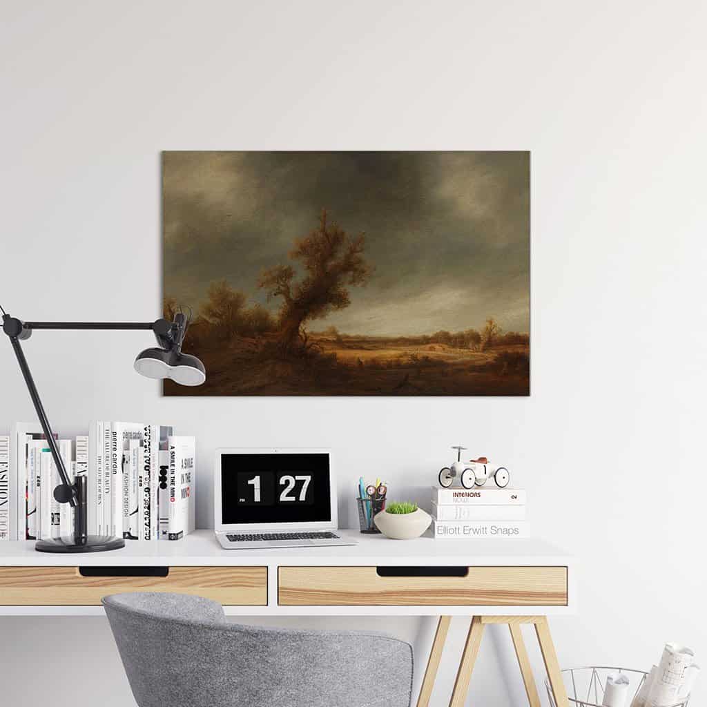 Landschap met oude eik - Adriaen van Ostade