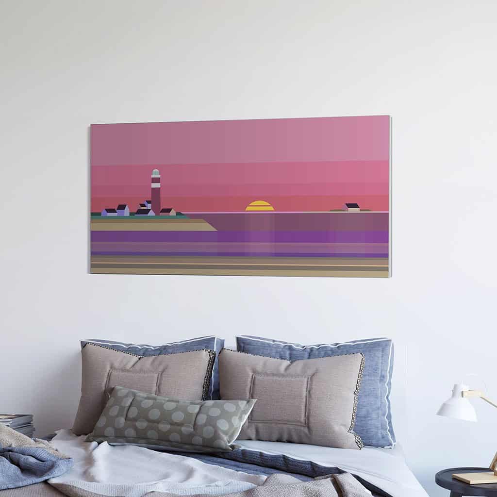 Vuurtoren en de zonsondergang