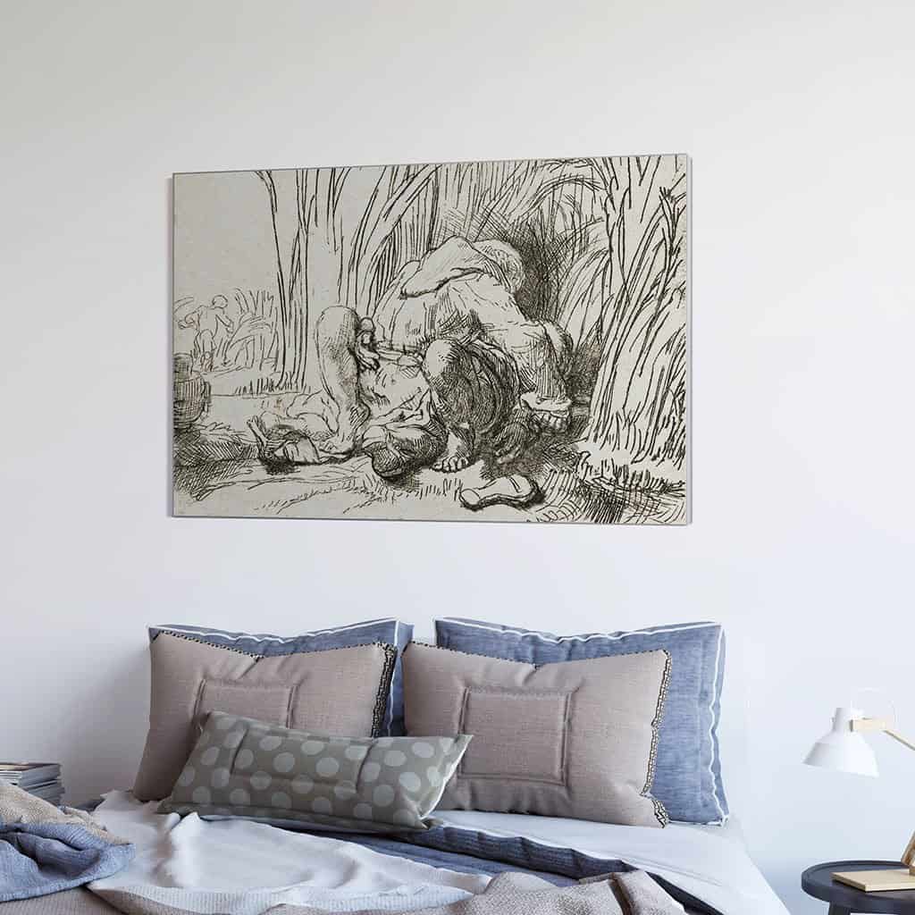 Monnik in het koren - Rembrandt