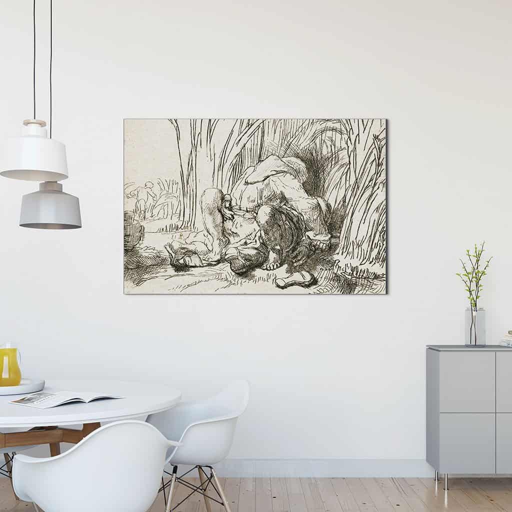 Monnik in het koren - Rembrandt