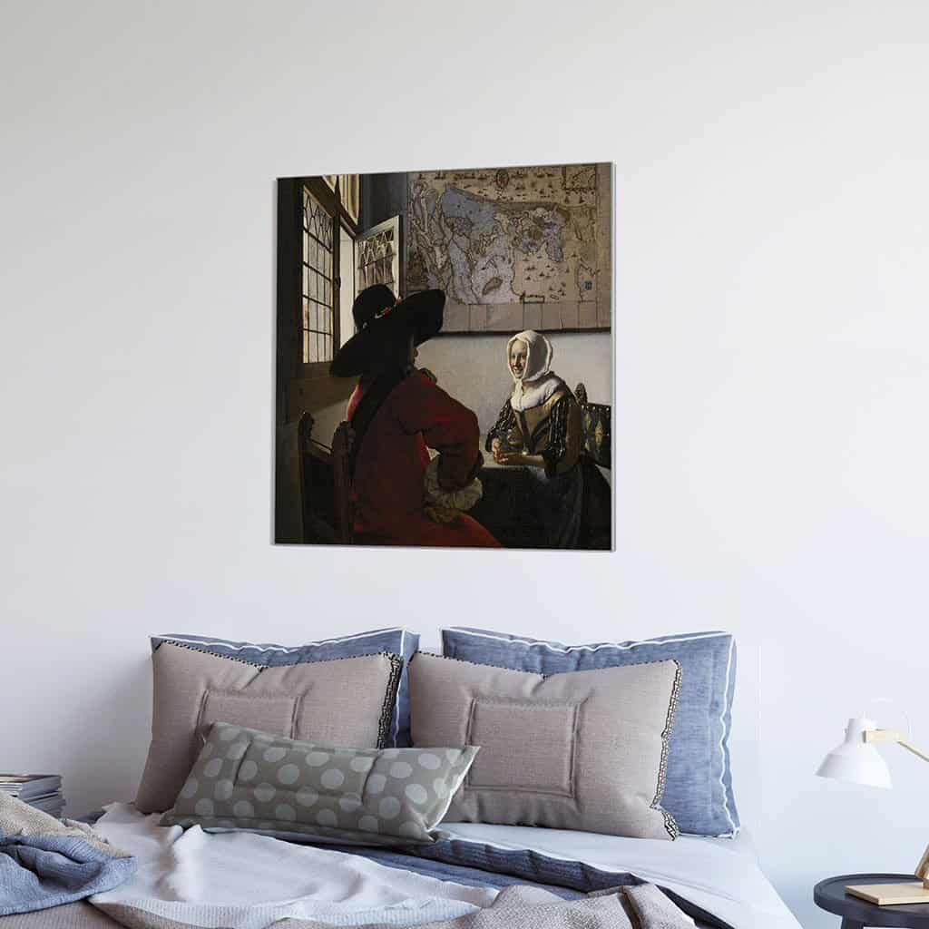 Officier en een lachend meisje (Johannes Vermeer)