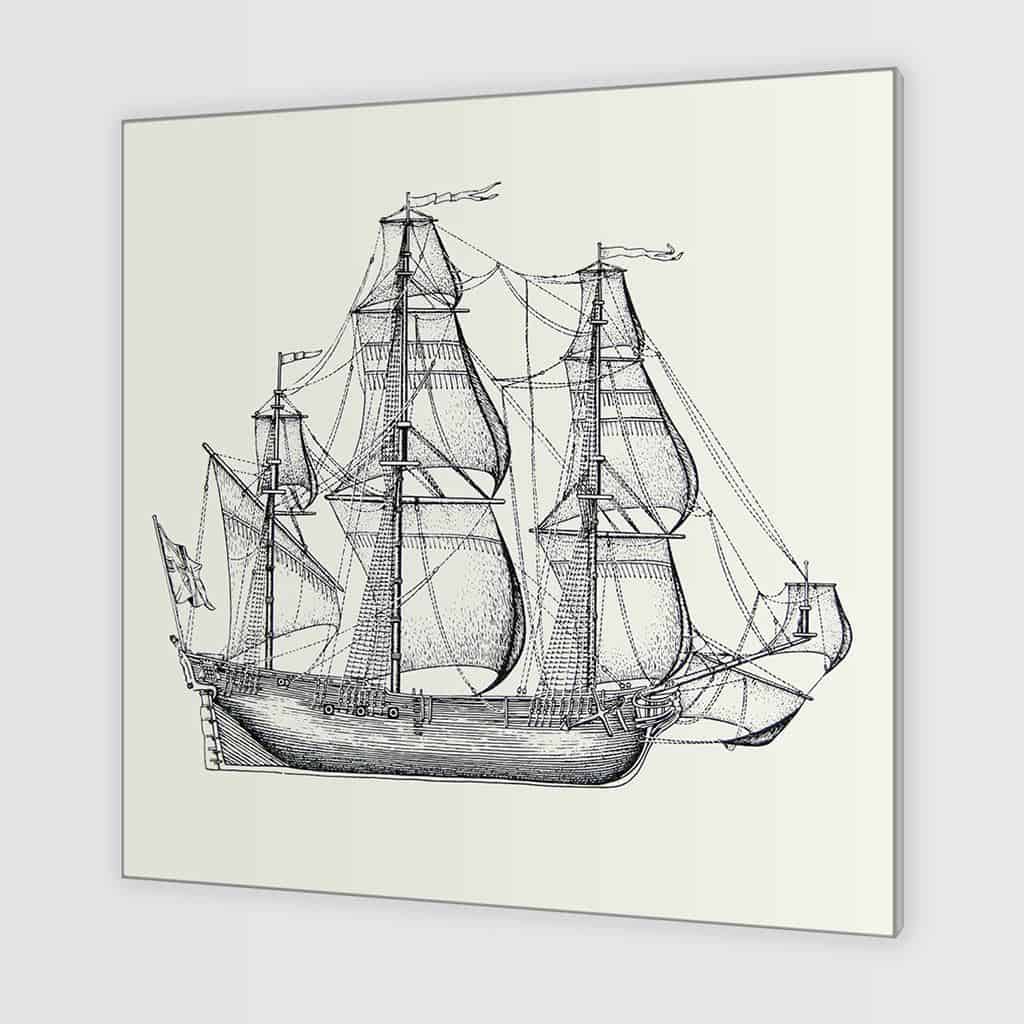 Oude scheepstekening