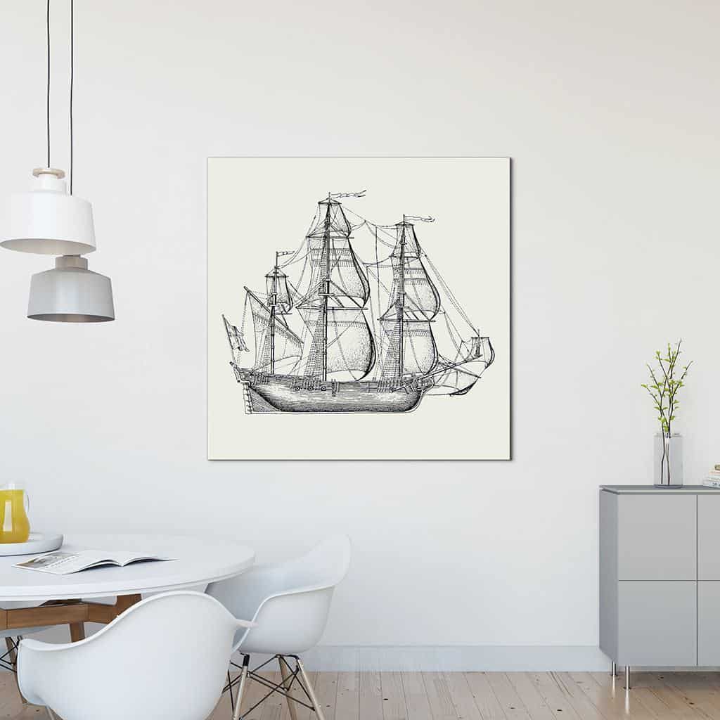 Oude scheepstekening