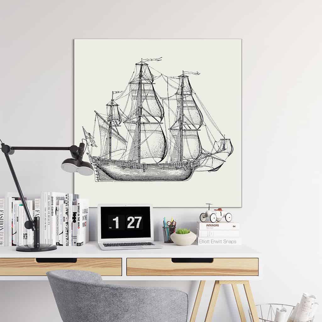Oude scheepstekening