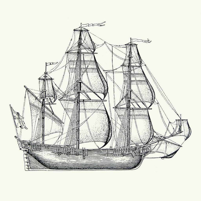 Oude scheepstekening
