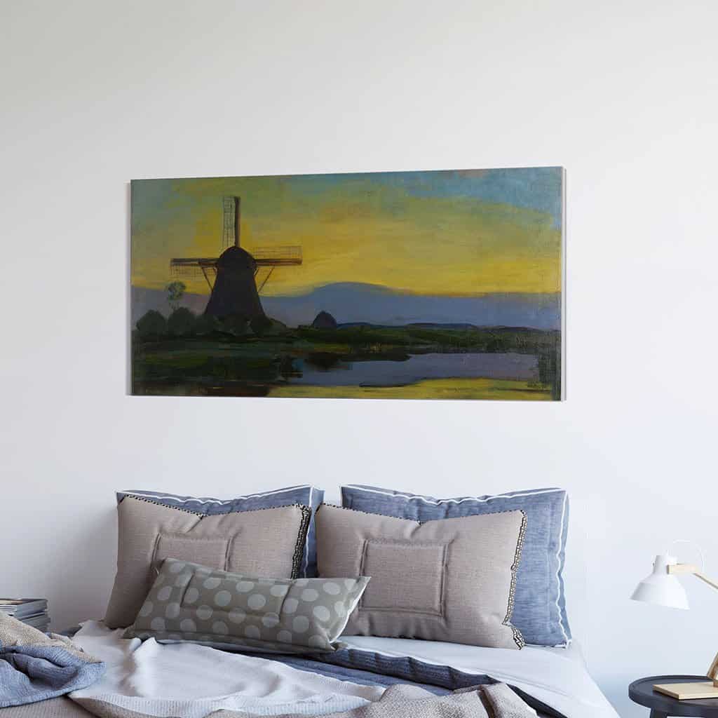 Oostzijdse Molen bij nacht (Piet Mondriaan)