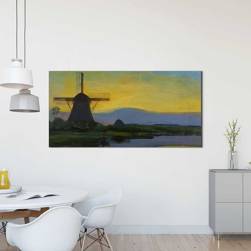 Oostzijdse Molen bij nacht (Piet Mondriaan)