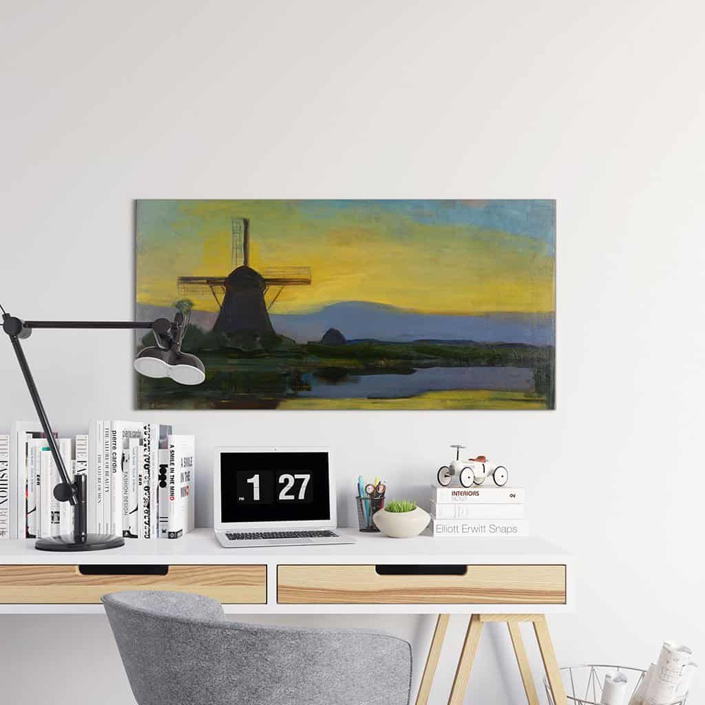 Oostzijdse Molen bij nacht (Piet Mondriaan)