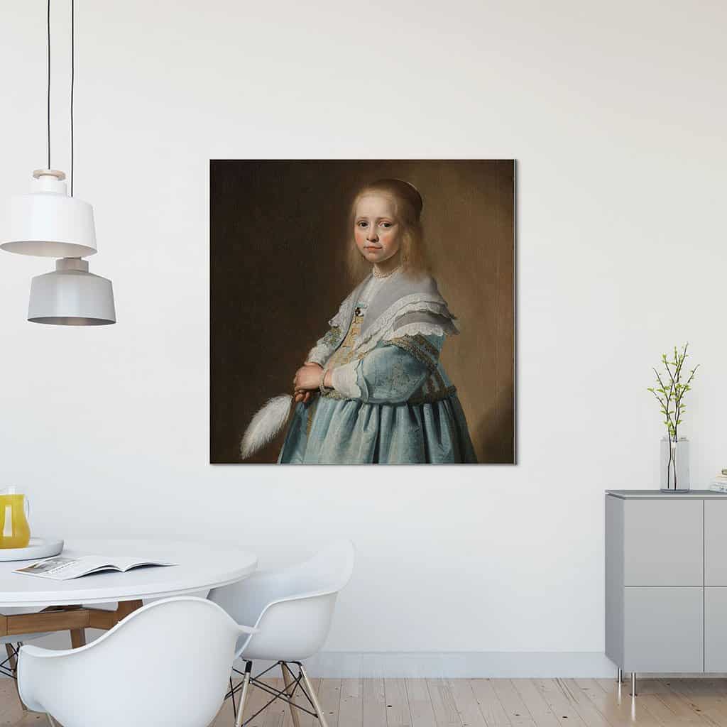 Portret van een meisje in het blauw (Johannes Cornelisz Verspronck)