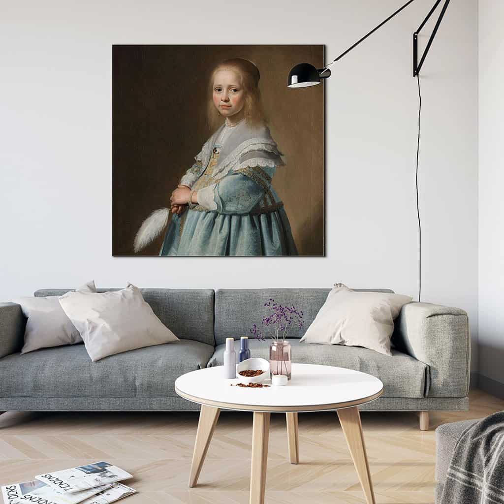 Portret van een meisje in het blauw (Johannes Cornelisz Verspronck)