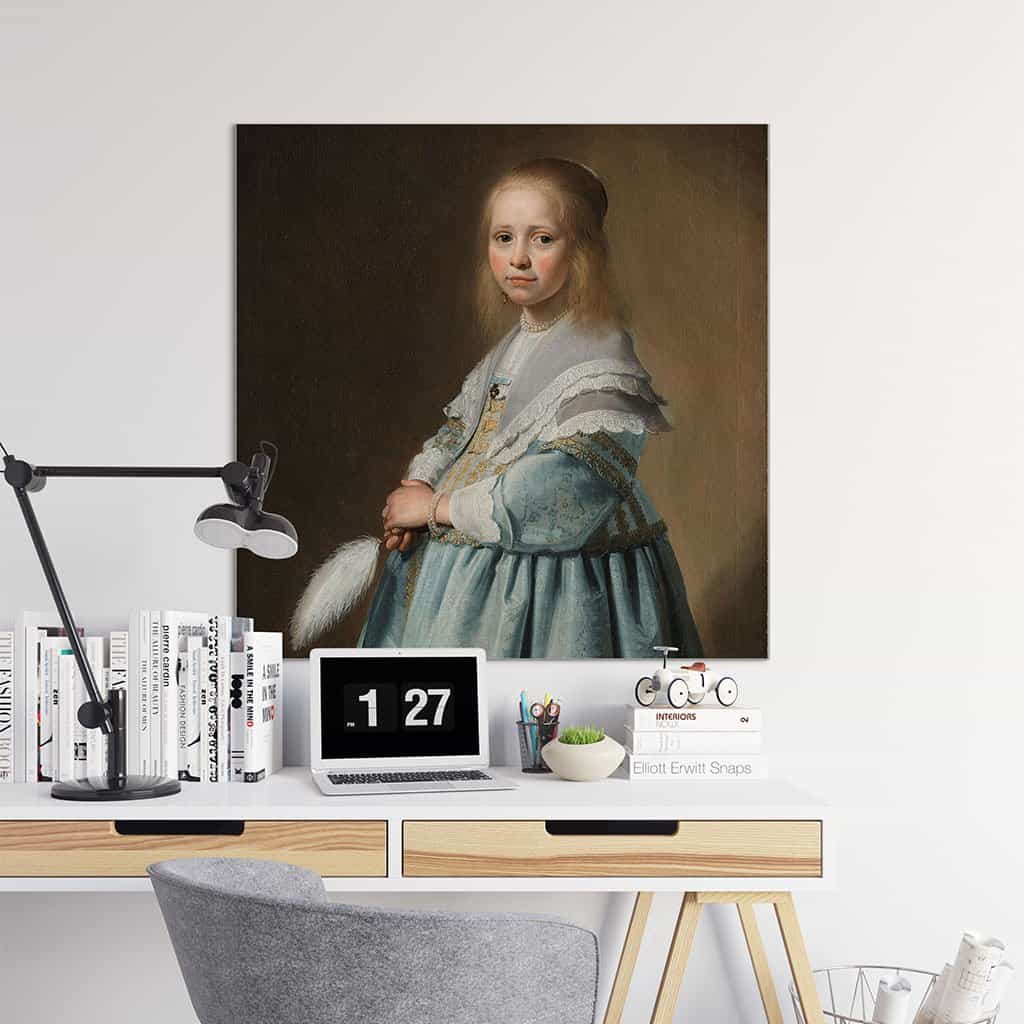 Portret van een meisje in het blauw (Johannes Cornelisz Verspronck)
