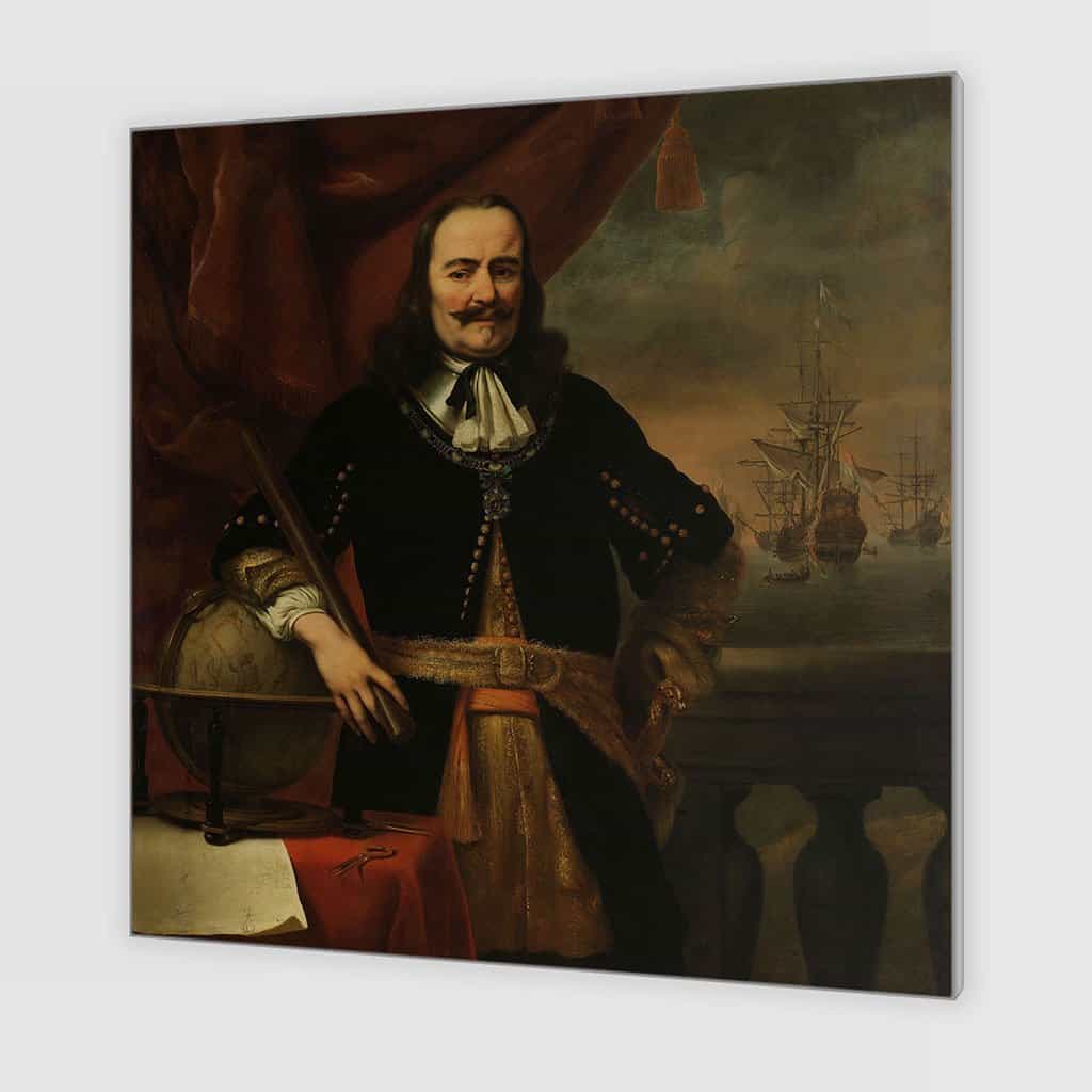 Portret van Michiel de Ruyter als luitenant-admiraal (Ferdinand Bol)