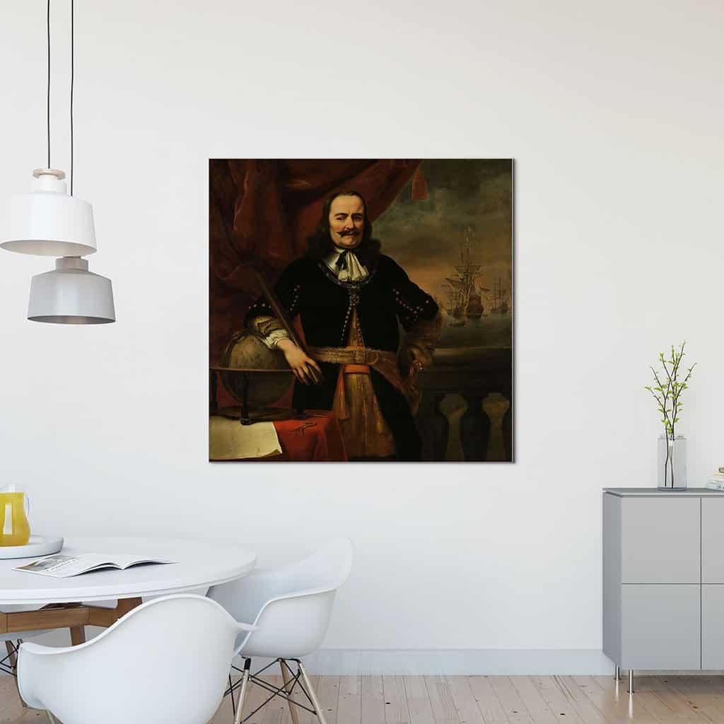 Portret van Michiel de Ruyter als luitenant-admiraal (Ferdinand Bol)