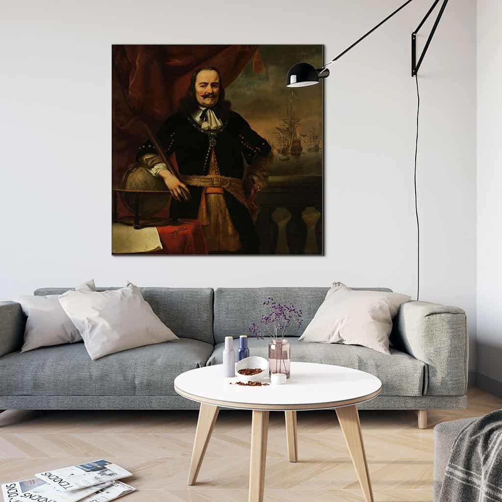 Portret van Michiel de Ruyter als luitenant-admiraal (Ferdinand Bol)