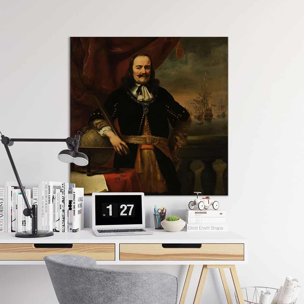 Portret van Michiel de Ruyter als luitenant-admiraal (Ferdinand Bol)