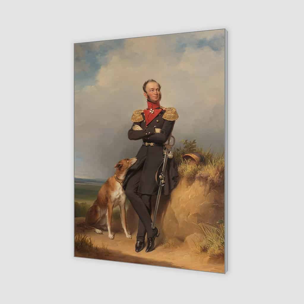 Portret van Willem II, koning der Nederlanden - Jan Adam Kruseman