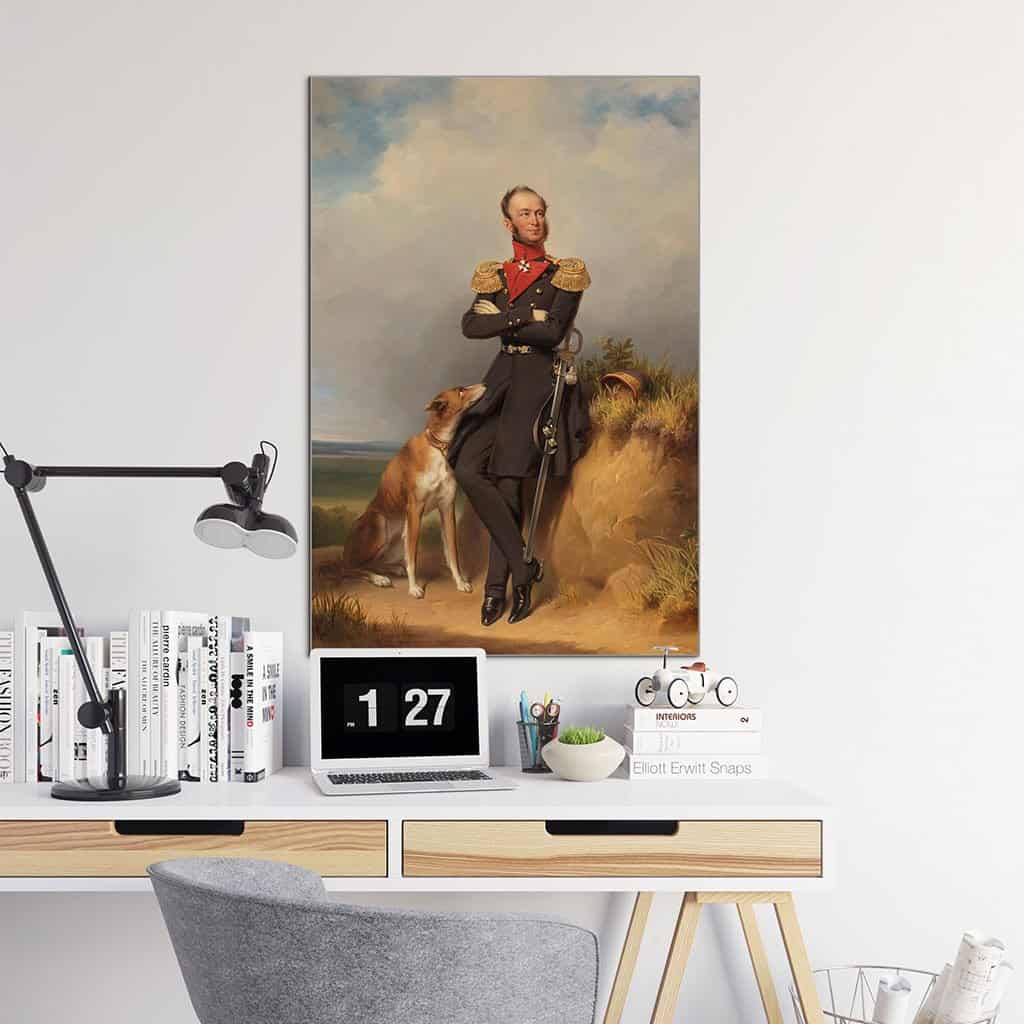 Portret van Willem II, koning der Nederlanden - Jan Adam Kruseman