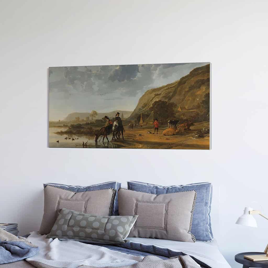 Rivierlandschap met ruiters (Aelbert Cuyp)