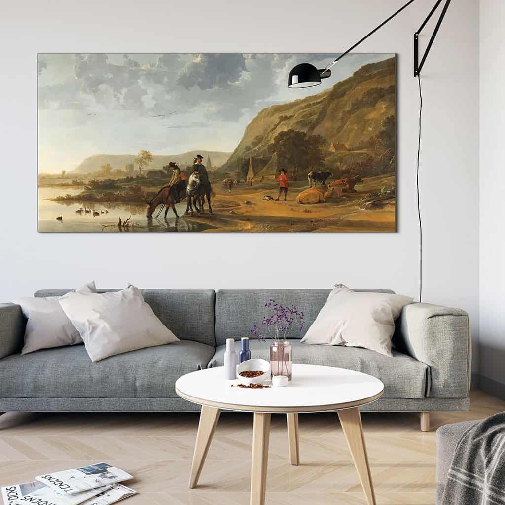 Rivierlandschap met ruiters (Aelbert Cuyp)