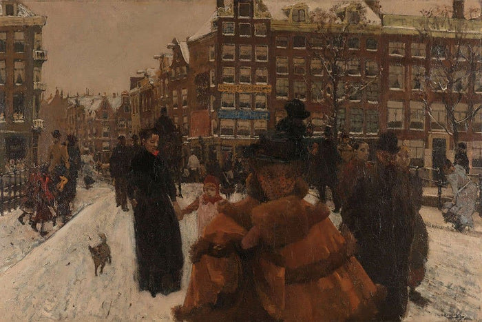 De Singelbrug aan de Paleisstraat in Amsterdam (George Hendrik Breitner)