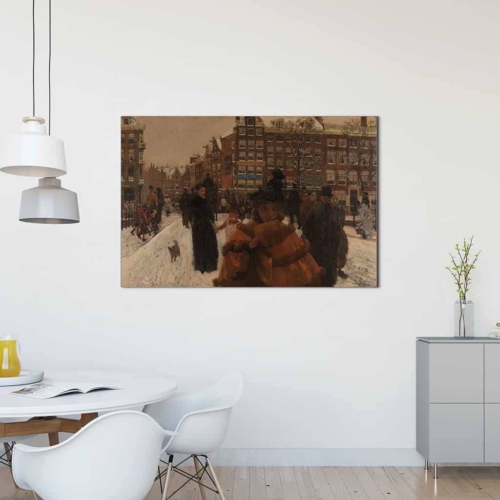 De Singelbrug aan de Paleisstraat in Amsterdam (George Hendrik Breitner)