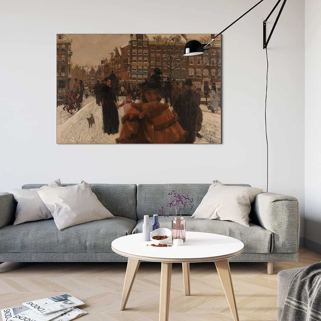 De Singelbrug aan de Paleisstraat in Amsterdam (George Hendrik Breitner)