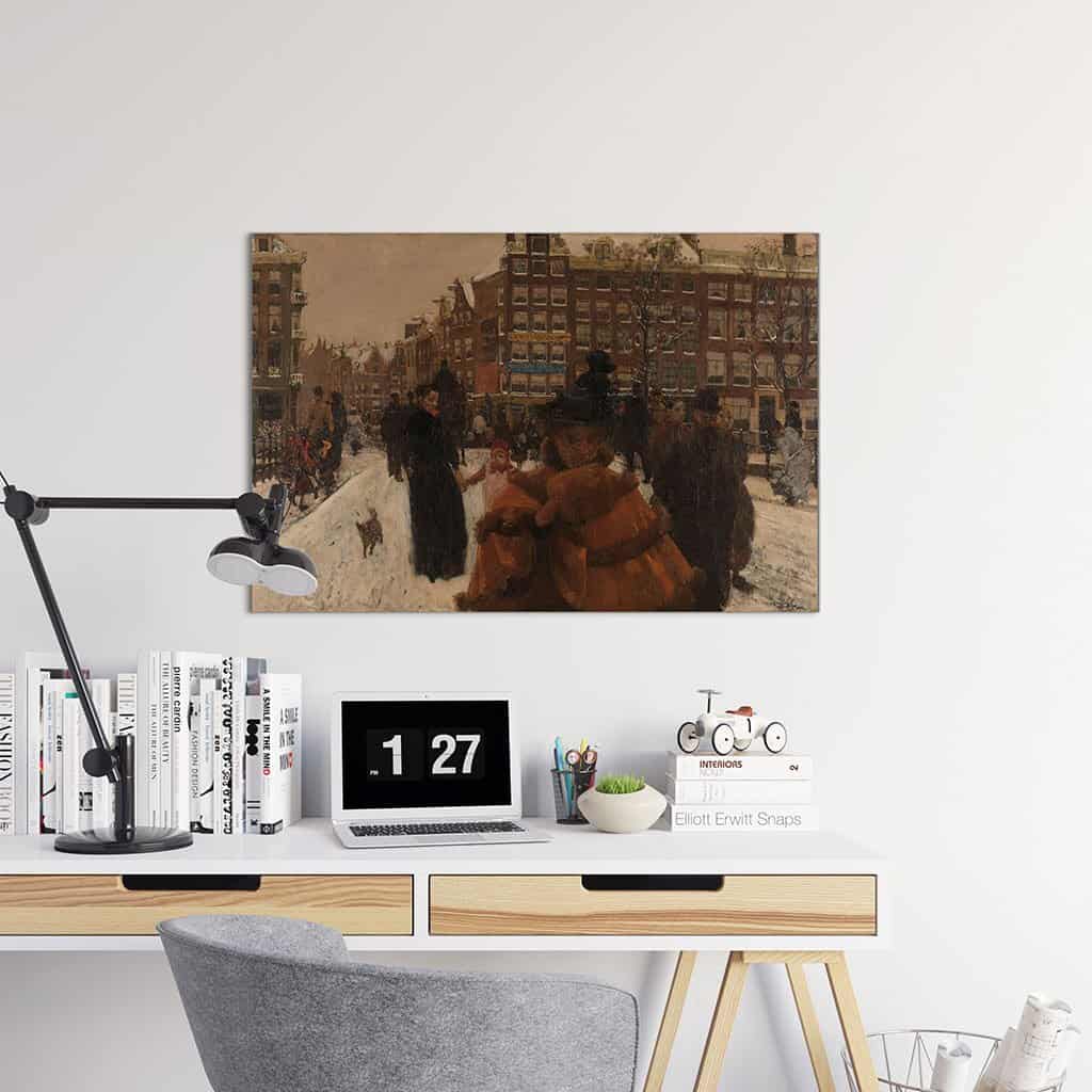 De Singelbrug aan de Paleisstraat in Amsterdam (George Hendrik Breitner)