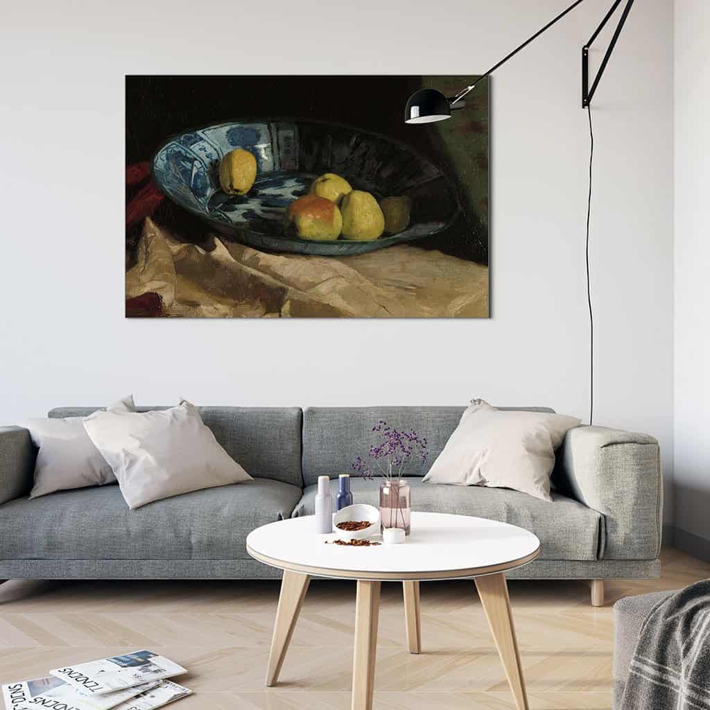 Stilleven met appels in een Delfts Blauwe Kom (Willem De Zwart)
