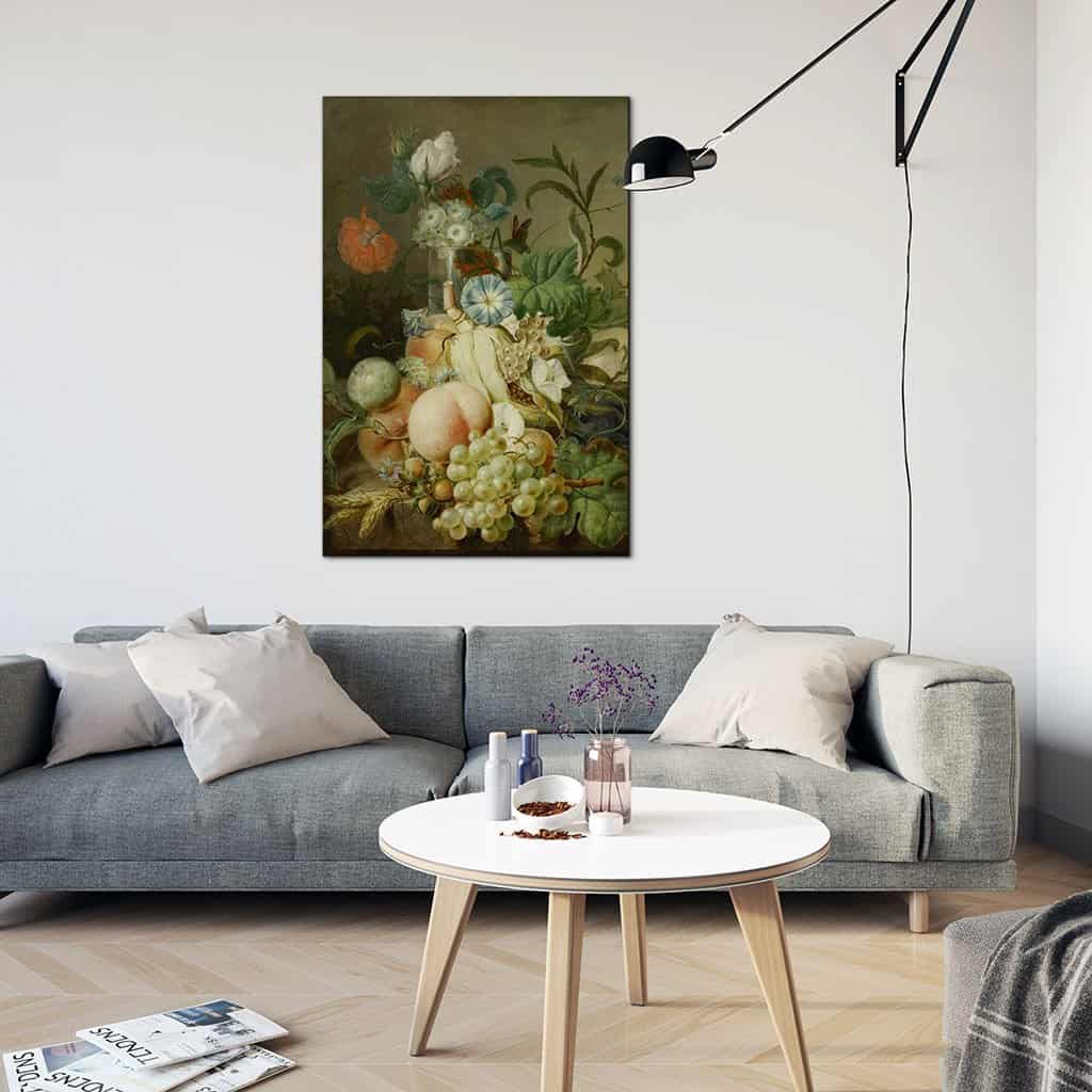 Stilleven met bloemen en fruit (Jan Evert Morel)