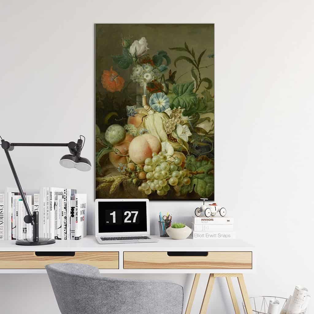 Stilleven met bloemen en fruit (Jan Evert Morel)
