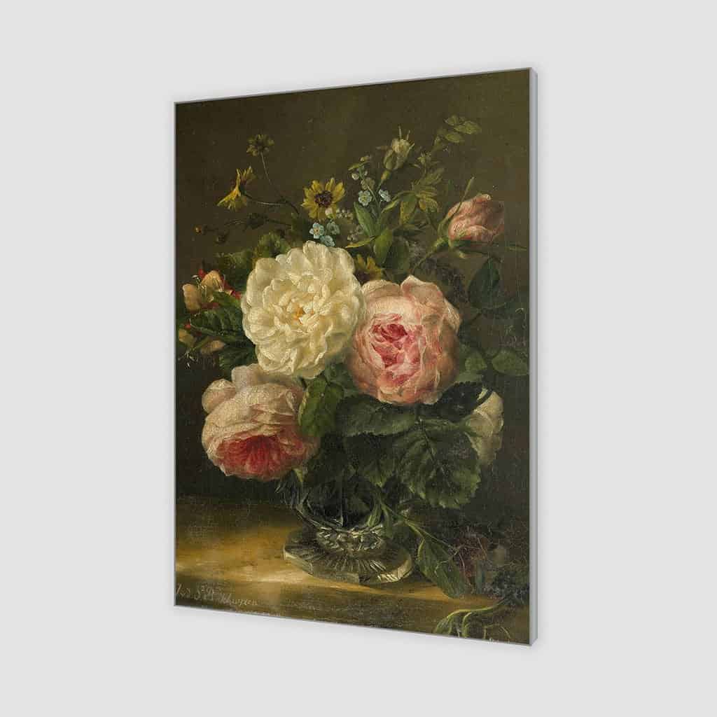 Stilleven met bloemen in een kristallen vaas (Gerardine van de Sande Bakhuyzen)