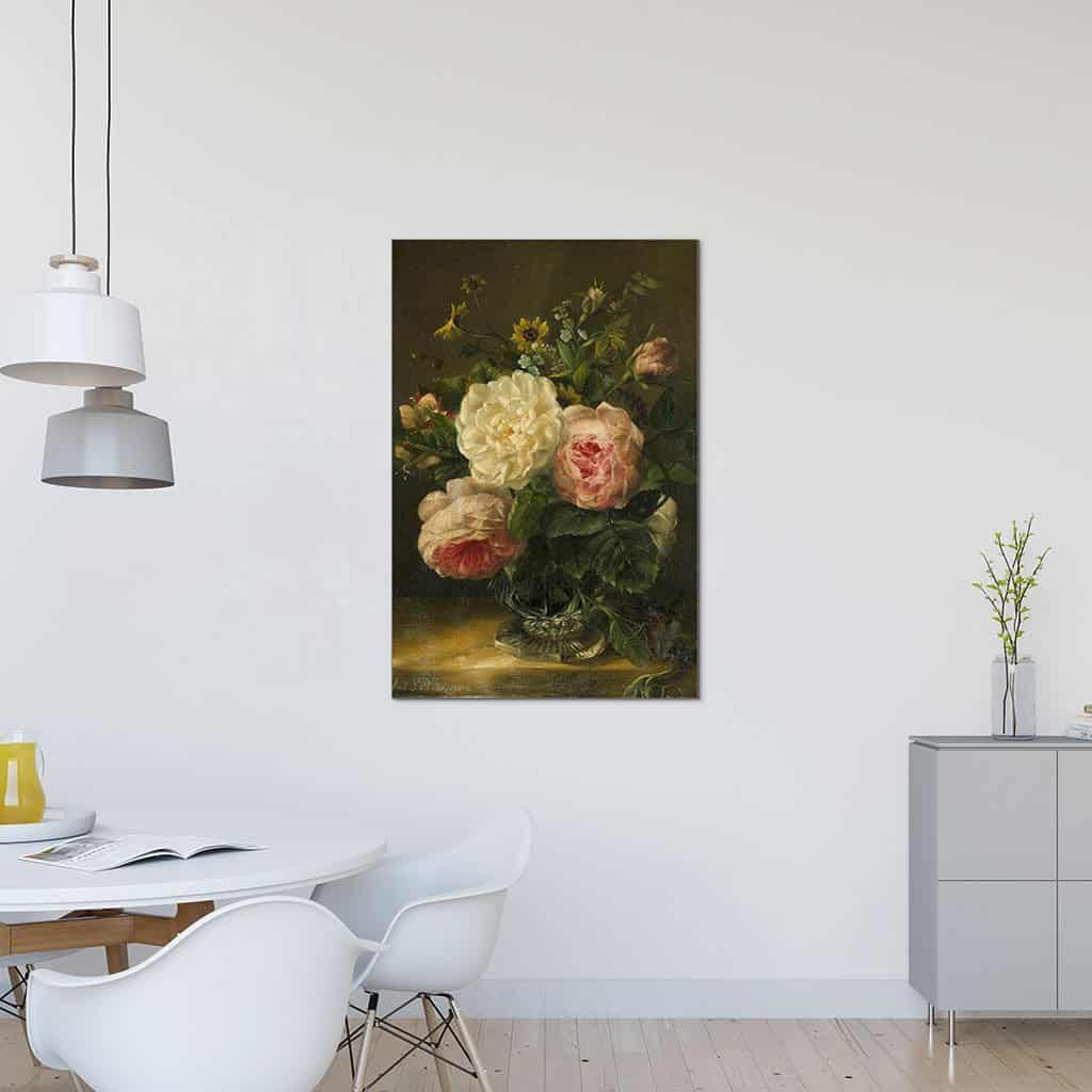 Stilleven met bloemen in een kristallen vaas (Gerardine van de Sande Bakhuyzen)