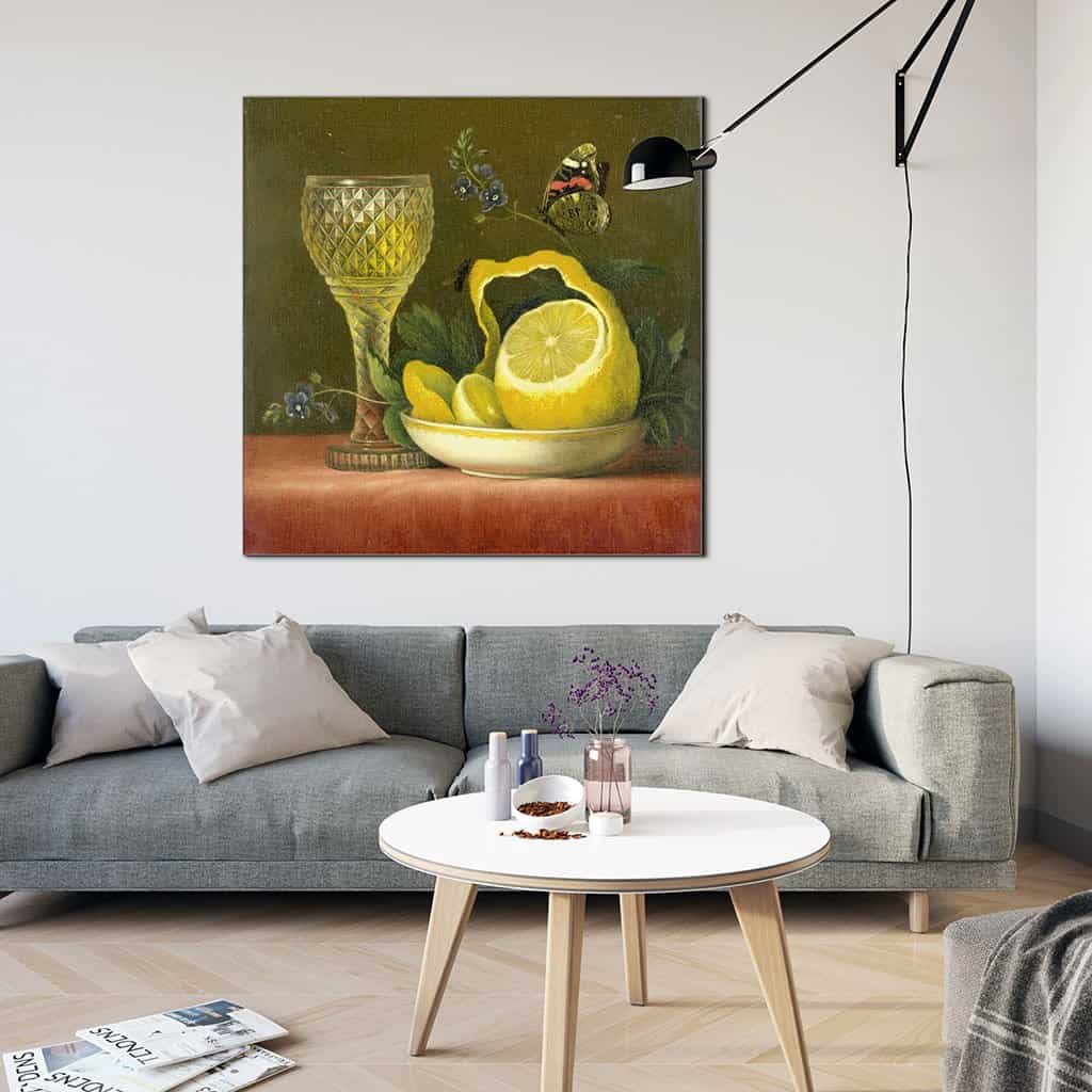 Stilleven met citroen en geslepen glas (Maria Margaretha Van Os)