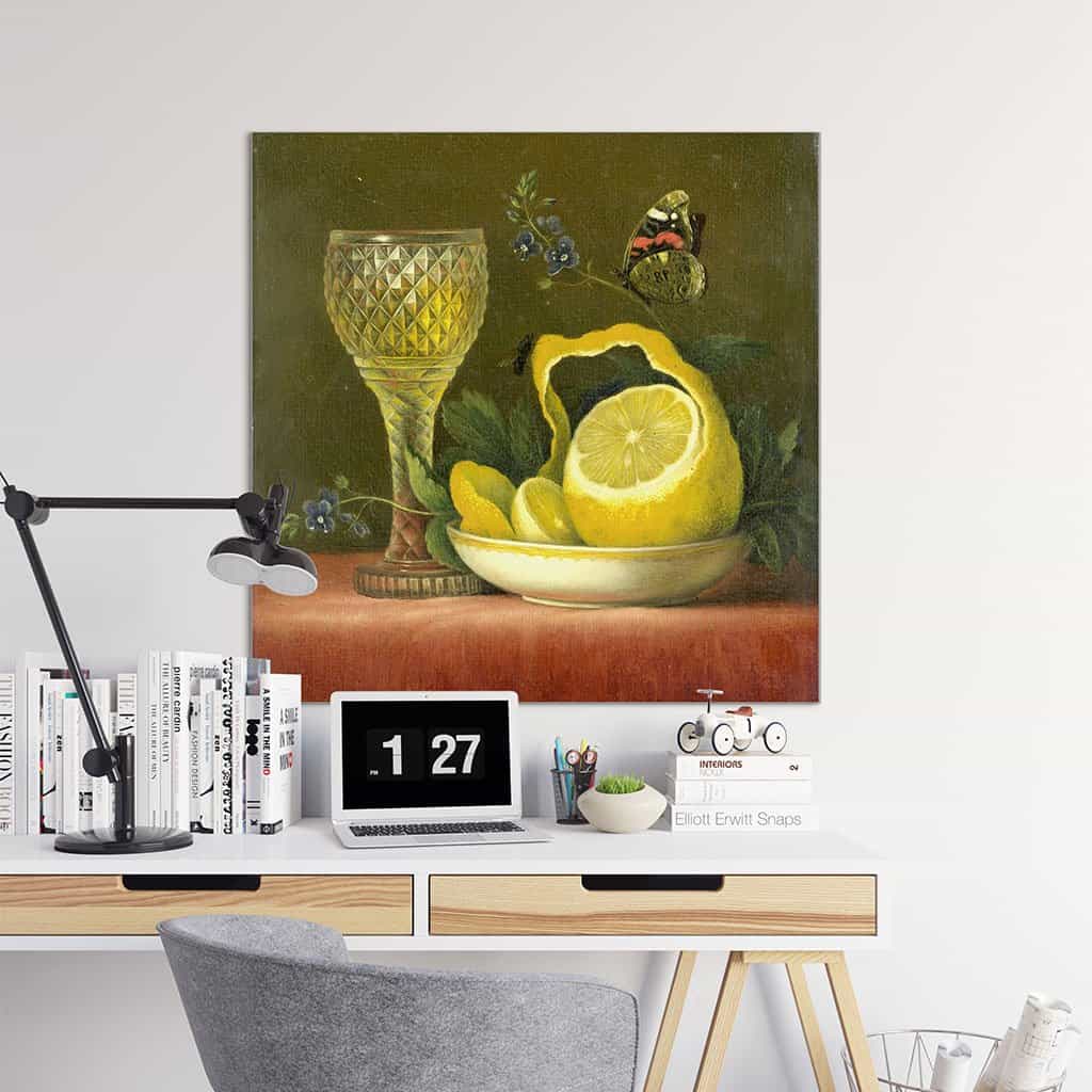 Stilleven met citroen en geslepen glas (Maria Margaretha Van Os)