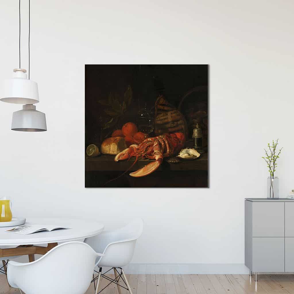 Stilleven met kreeft en oesters -Jan Davidsz De Heem