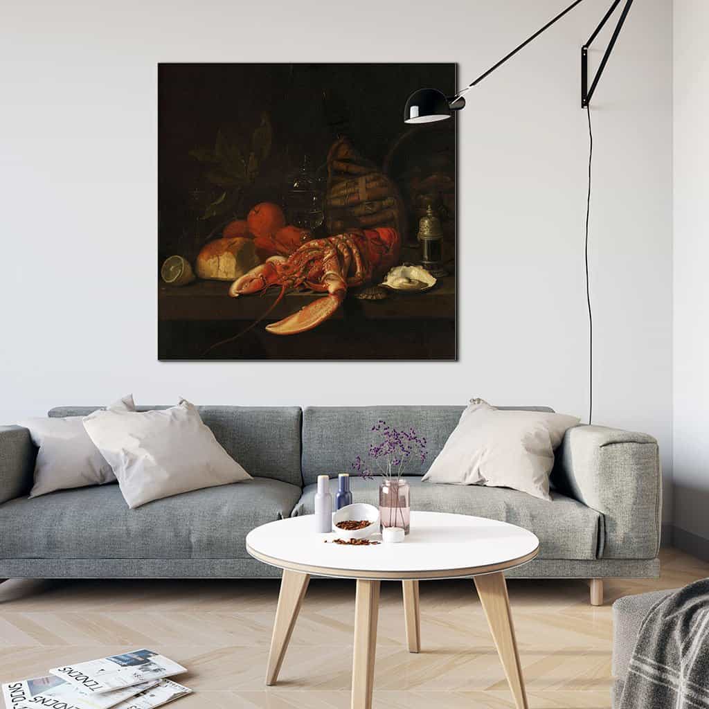 Stilleven met kreeft en oesters -Jan Davidsz De Heem