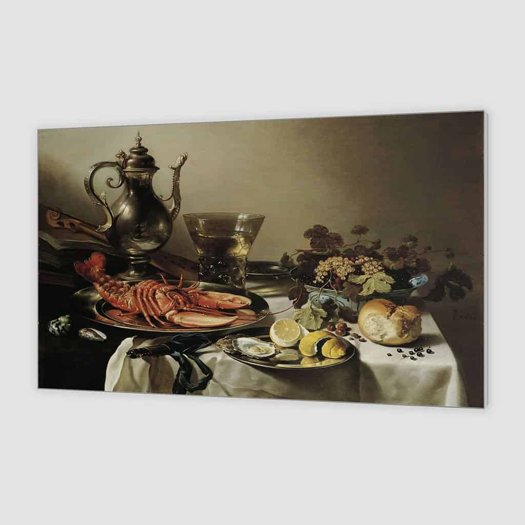 Stilleven met kreeft en zilveren kan (Pieter Claesz)