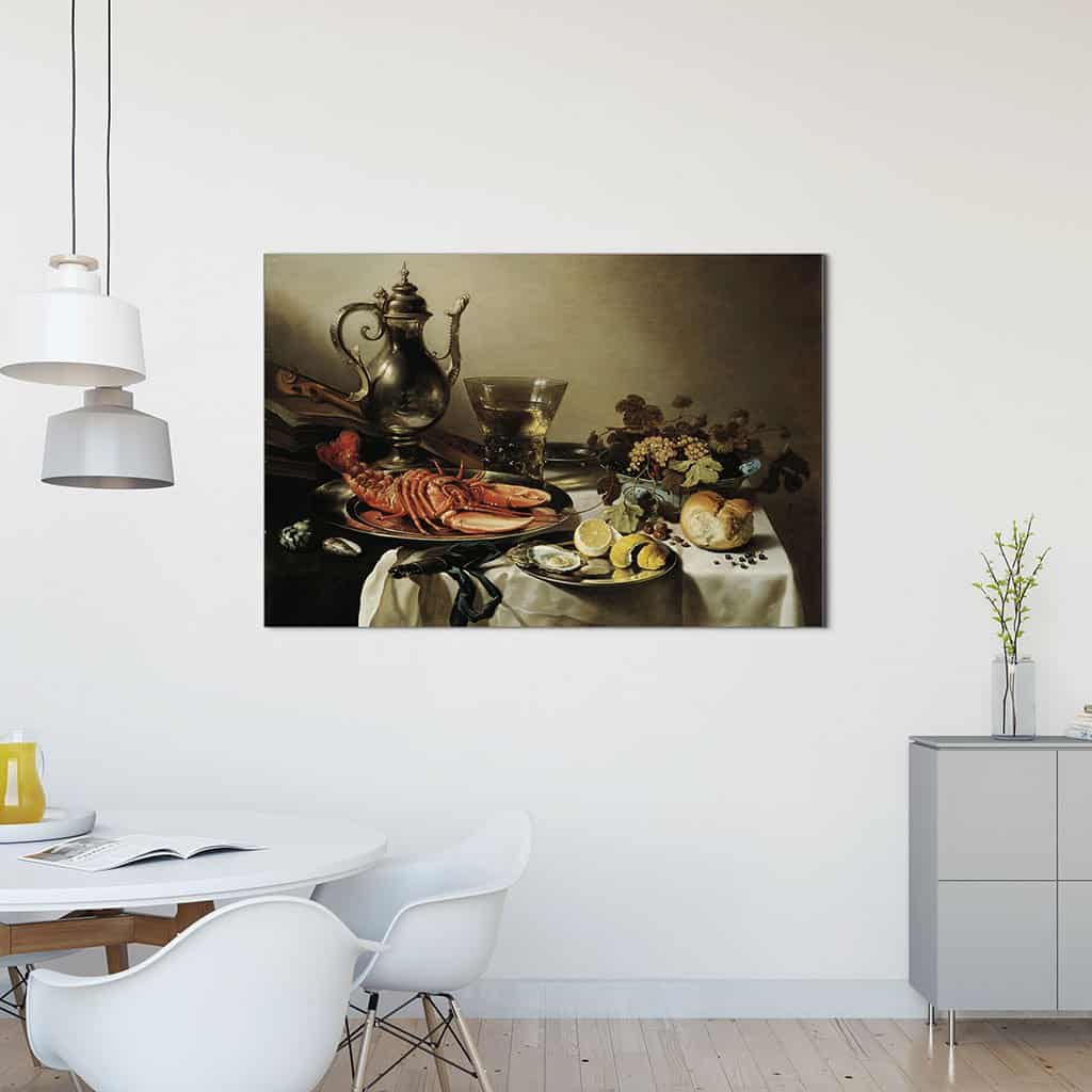 Stilleven met kreeft en zilveren kan (Pieter Claesz)